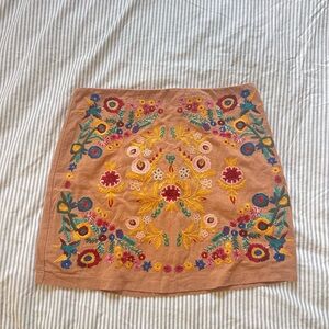 Umgee Multicolor Embroidered Pencil Skirt